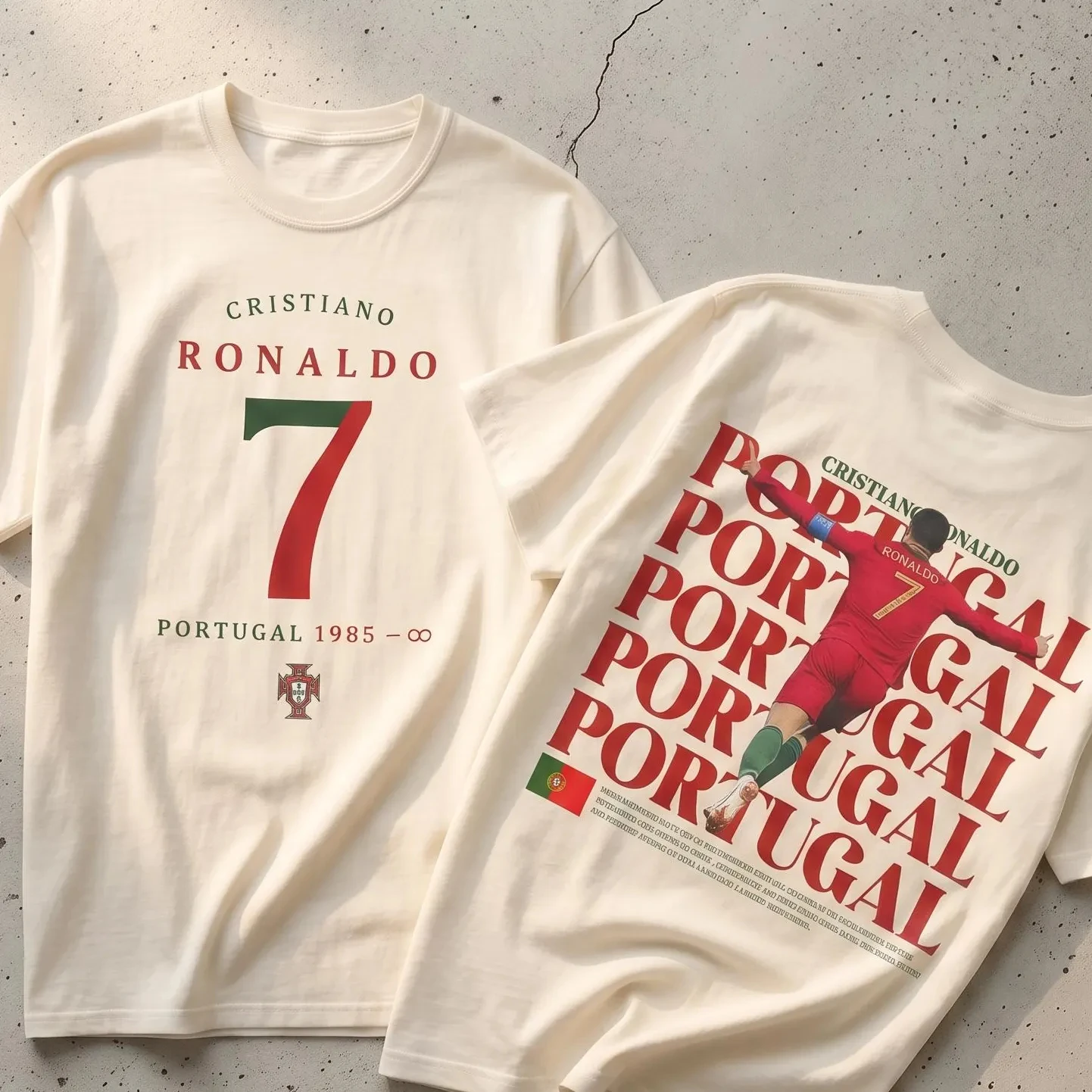 Women'S Fashion Portugal - CR7 Soccer Graphic Football T-shirt Portugal