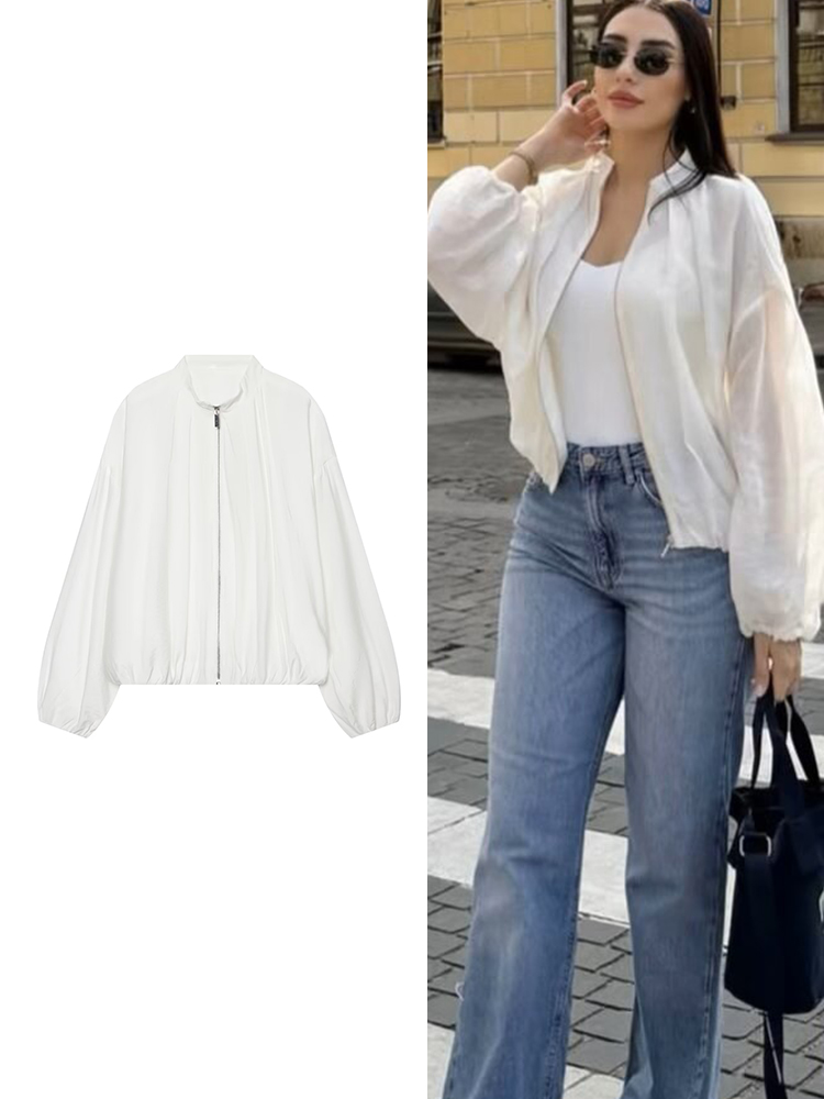 Women'S Fashion Bomber Jacket - TFMLN New Women Chic Bomber Jacket