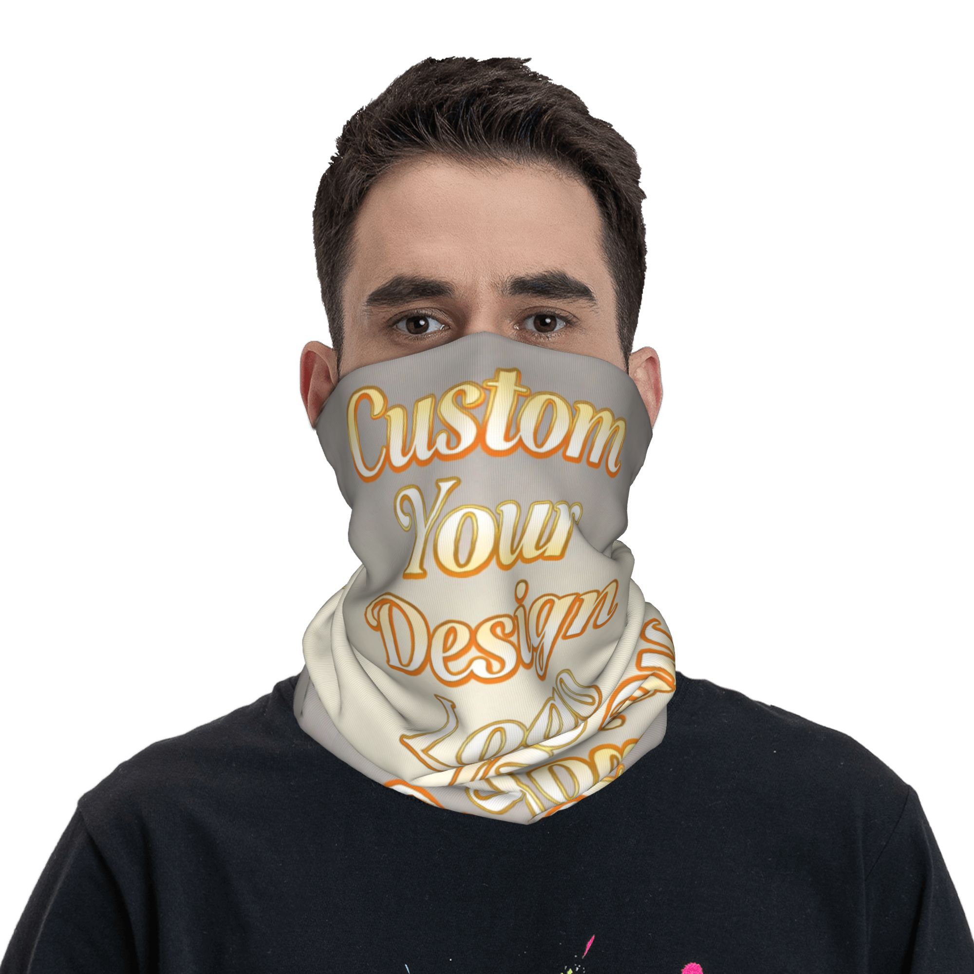 Women Fashion Logo Design - Custom Your Photo Name Bandana Neck