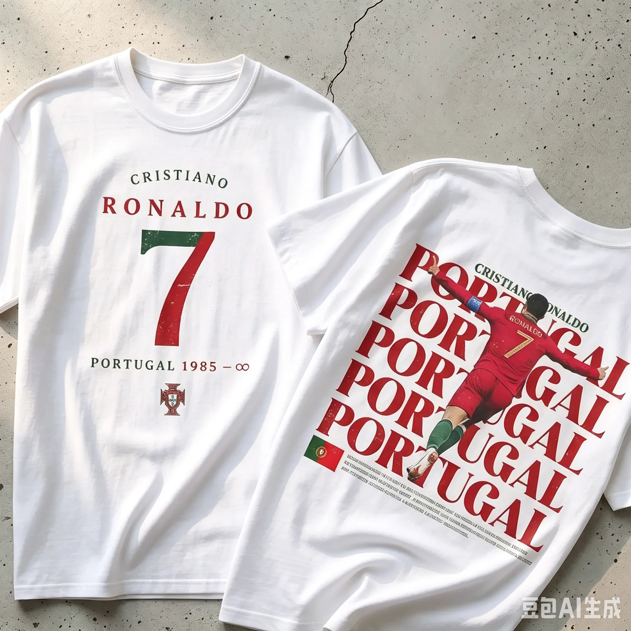CR7 Soccer Graphic Football T- - Women'S Fashion Portugal ulasan dan harga