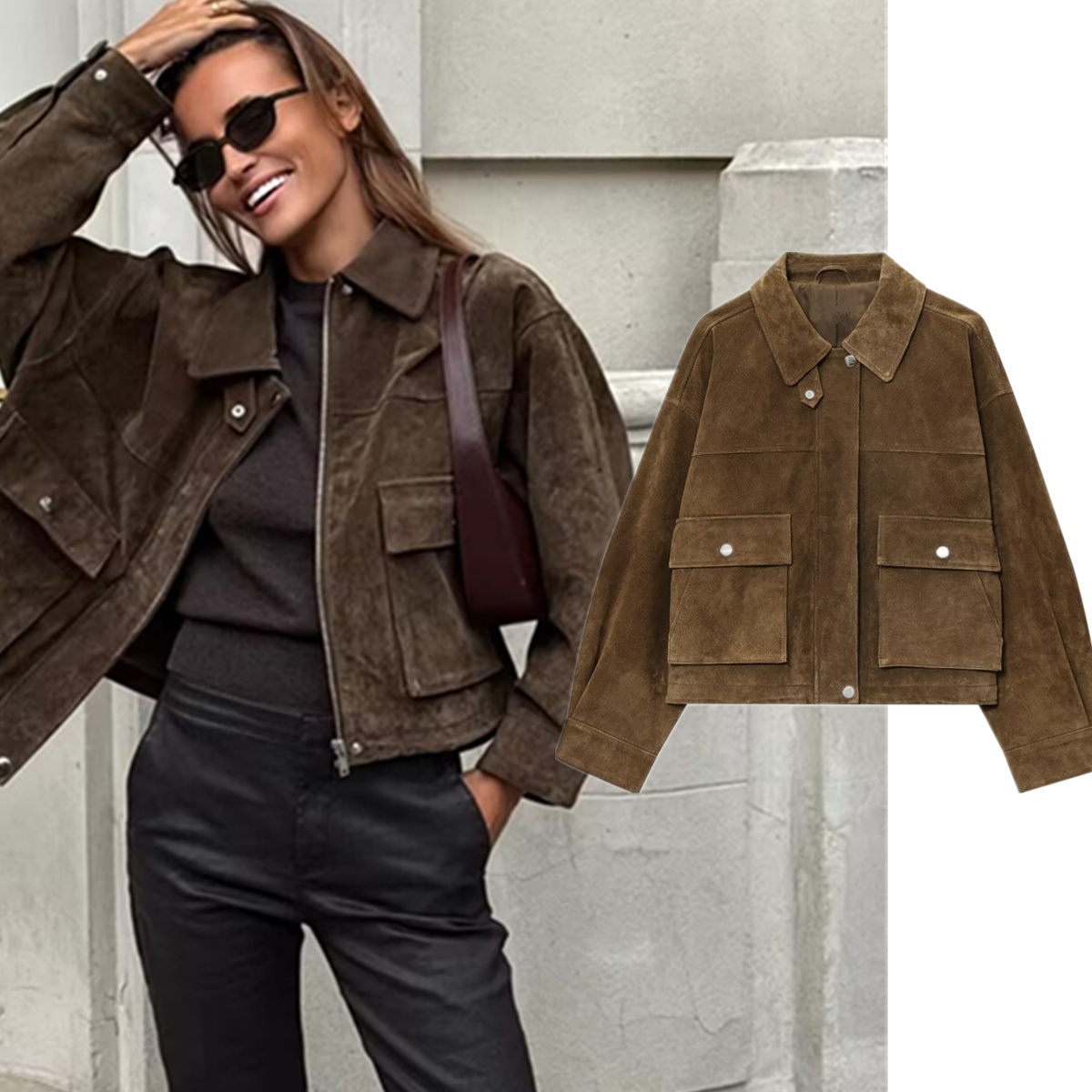 Maxdutti Winter Coat Minimalis - Women'S Fashion Bomber Jacket ulasan dan harga