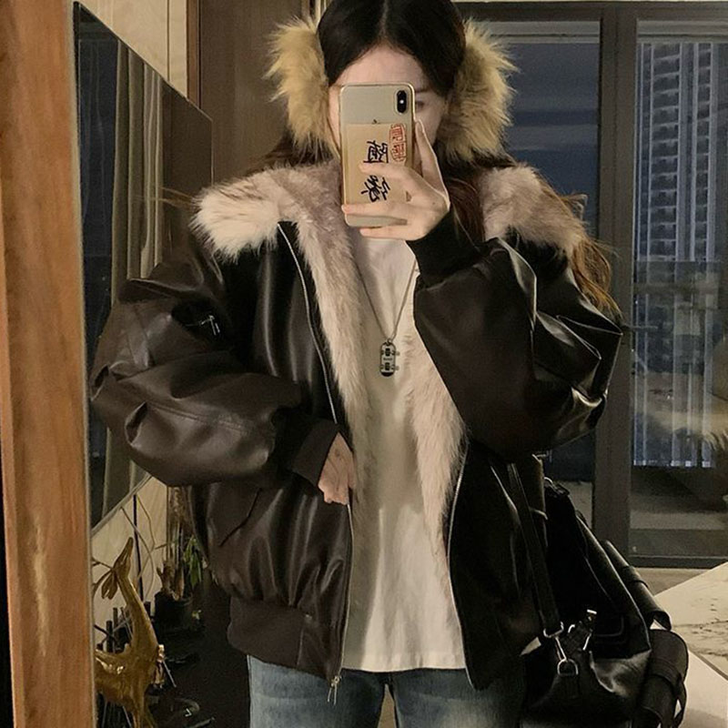 Winter Thick Warm Fleece Hoode - Women'S Fashion Bomber Jacket ulasan dan harga