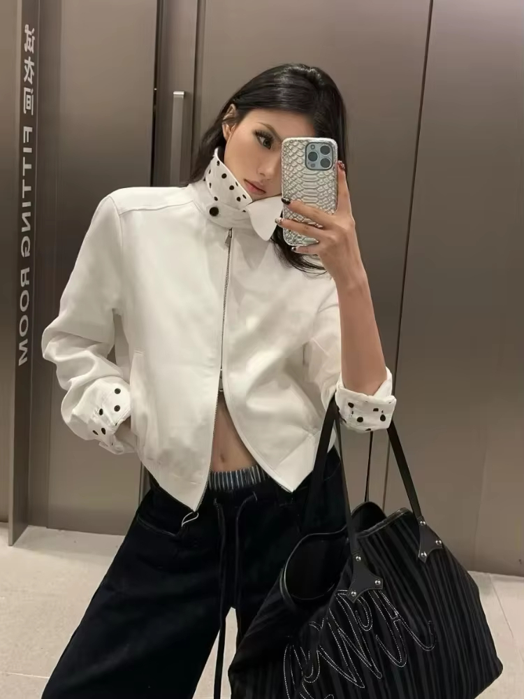 Whisper Lumi Polka Dot Stand C - Women'S Fashion Quarter Zip ulasan dan harga