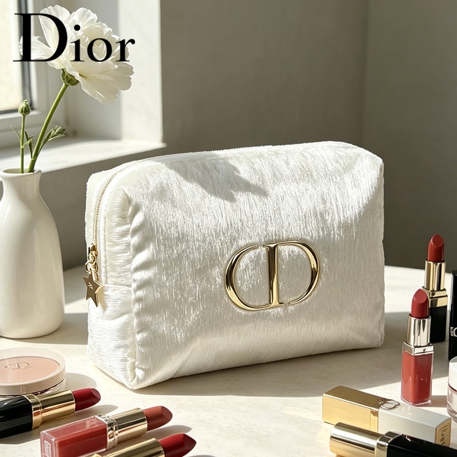 Dior’s Bag White Velvet Travel - Women Fashion Logo Design ulasan dan harga