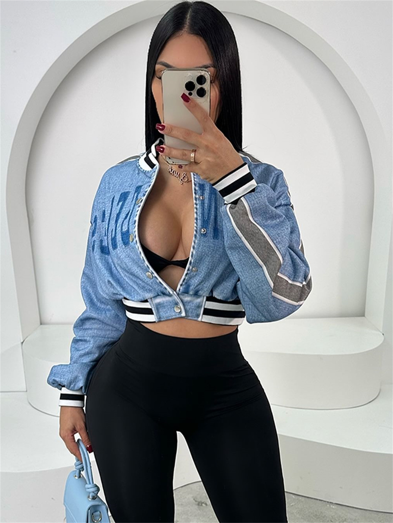 Euro-American Street Style Den - Women'S Fashion Bomber Jacket ulasan dan harga