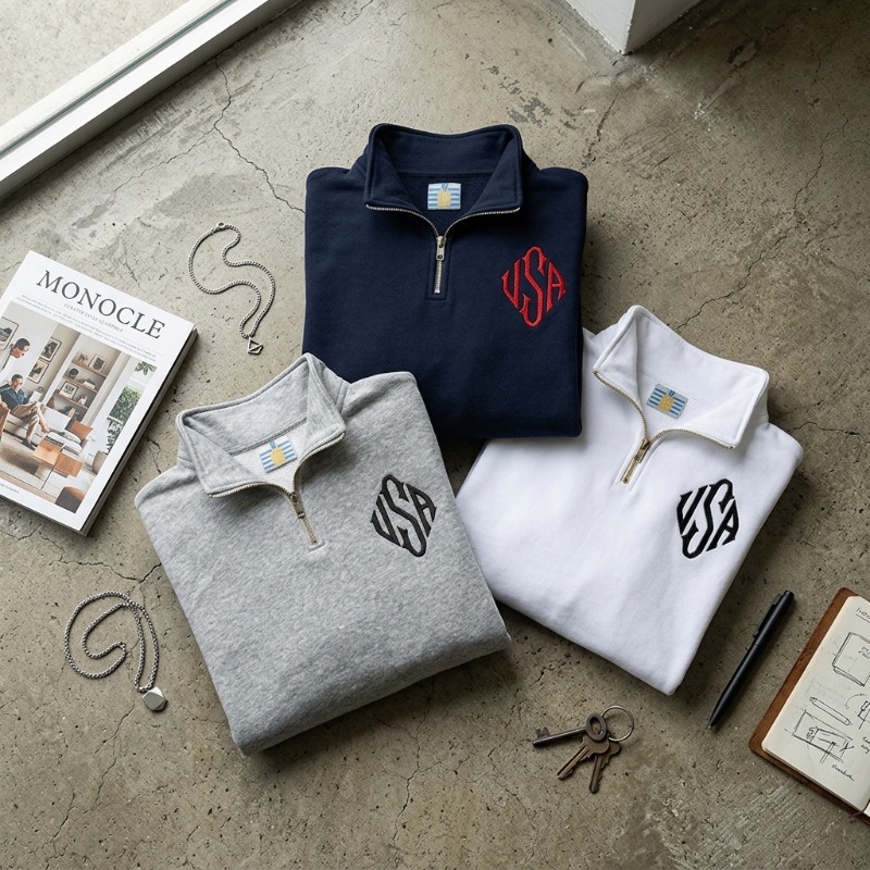 Quarter Zip Sweatshirt Y2K Nav - Women'S Fashion Quarter Zip ulasan dan harga