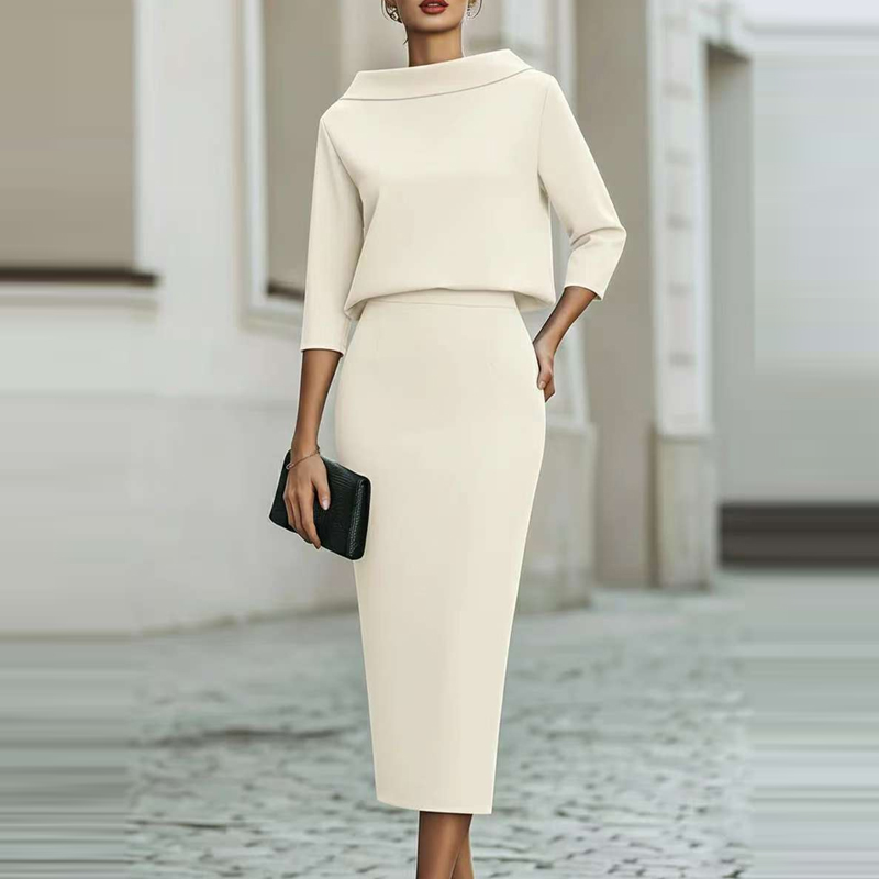 Elegant Solid Slim Half Skirts - Women'S Fashion Quarter Zip ulasan dan harga
