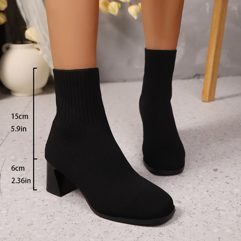 Women's Ankle Boots Knitted He - Women Fashion Model ulasan dan harga