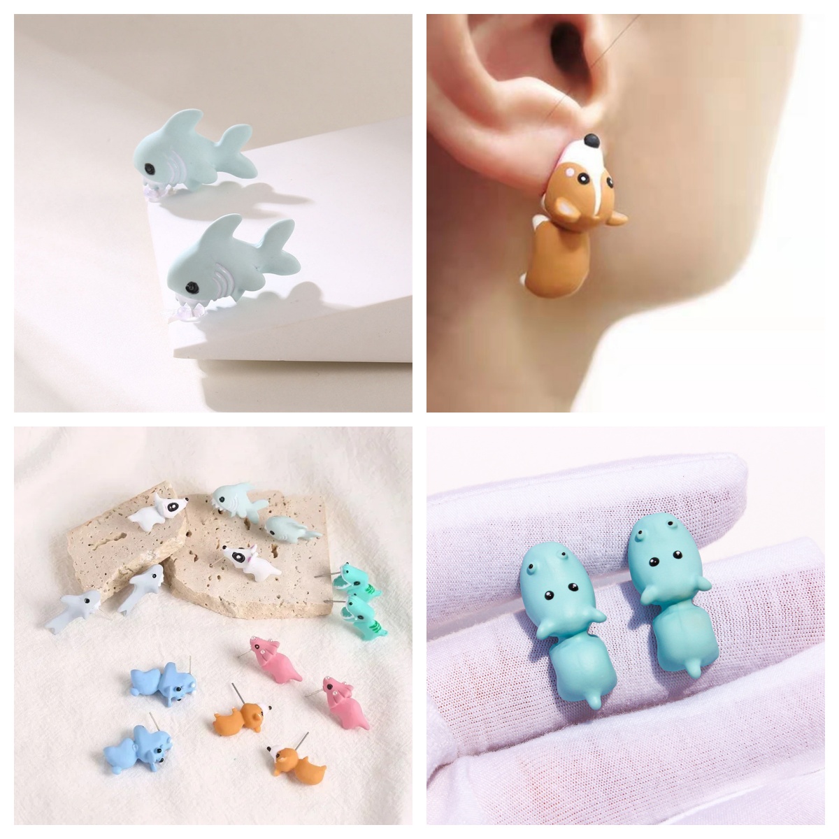 Cartoon Animal Resin Earrings  - Women'S Fashion Earrings ulasan dan harga