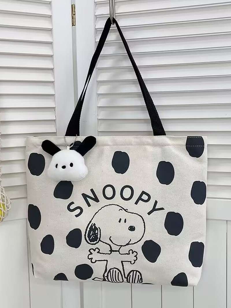 Cartoon Snoopy Canvas Shoulder - Canvas Tote Bag ulasan dan harga