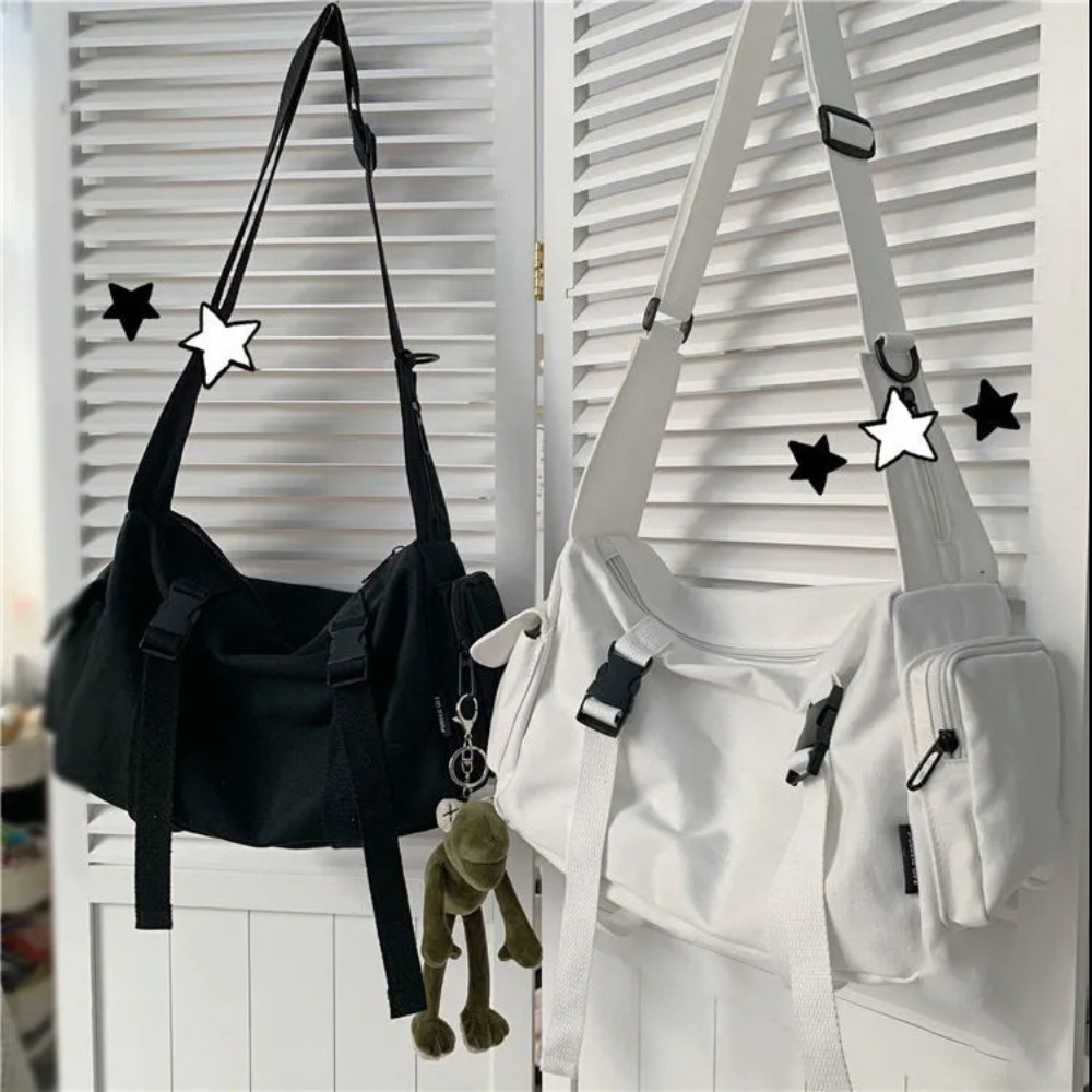 Black Crossbody Bags Women Des - Canvas Tote Bag ulasan dan harga