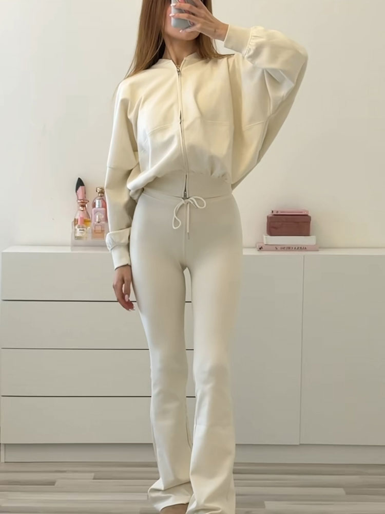 HH Women Elegant Solid Flared  - Women'S Fashion Bomber Jacket ulasan dan harga