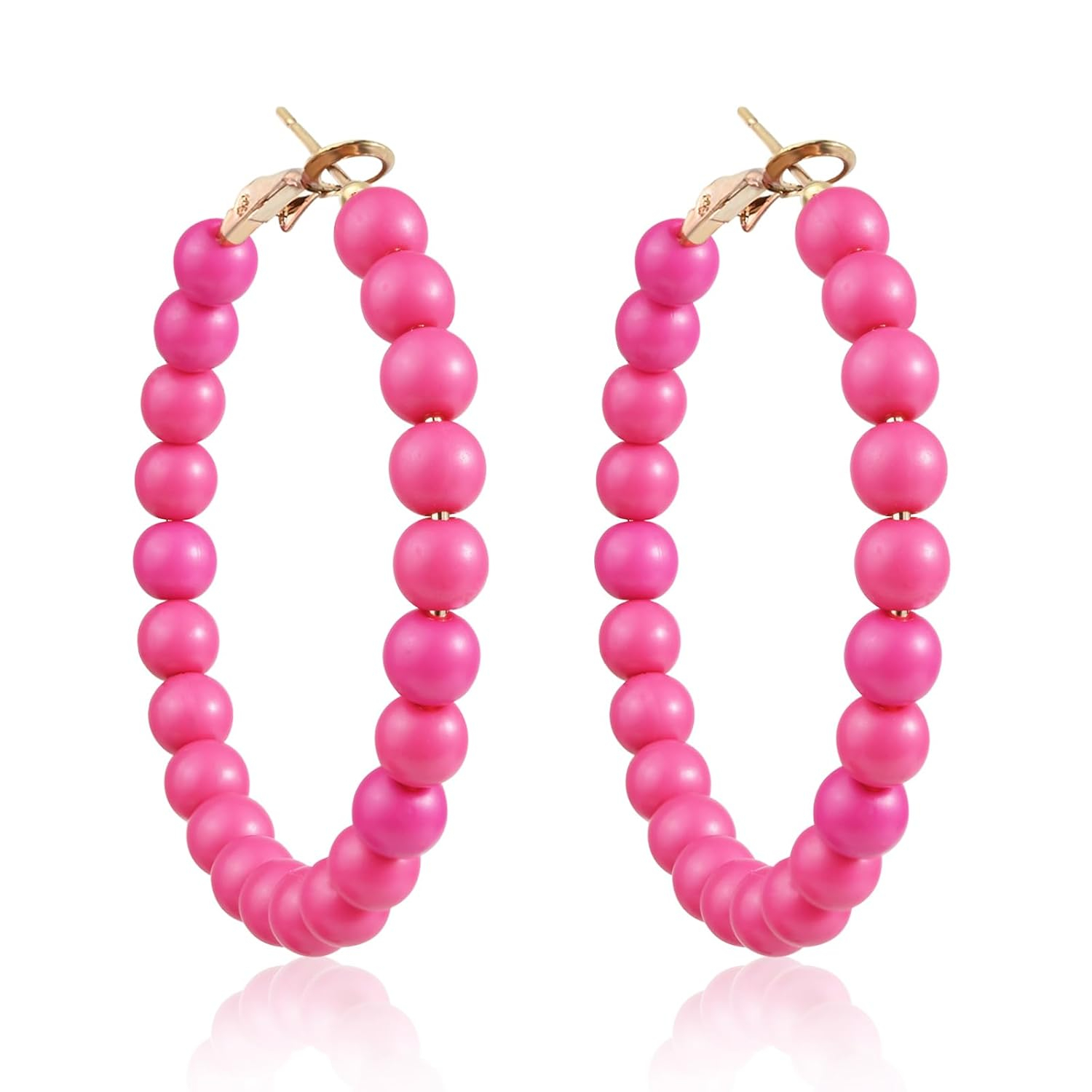 Beaded Hoop Earrings for Women - Women'S Fashion Earrings ulasan dan harga