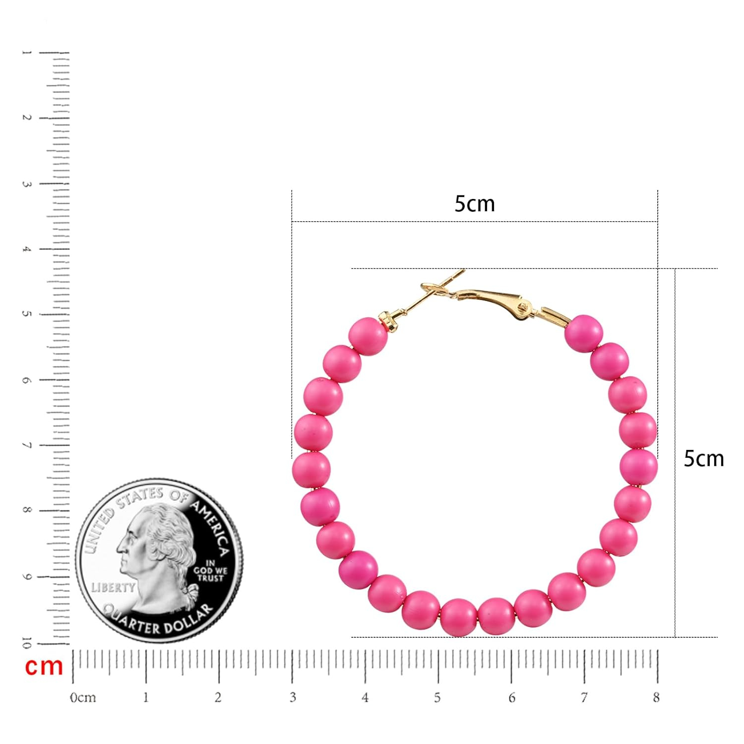 Beaded Hoop Earrings for Women - Women'S Fashion Earrings ulasan dan harga