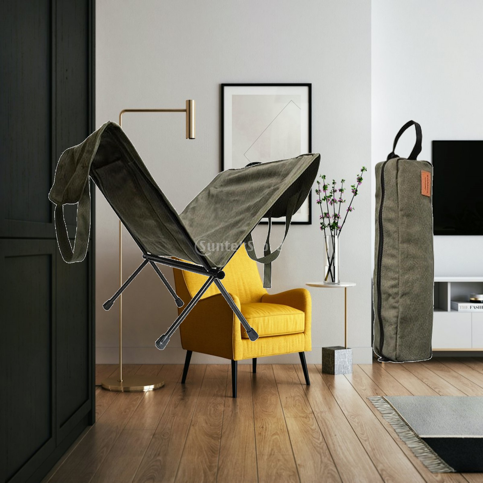 Firewood Storage Bag with Fram - Canvas Tote Bag ulasan dan harga