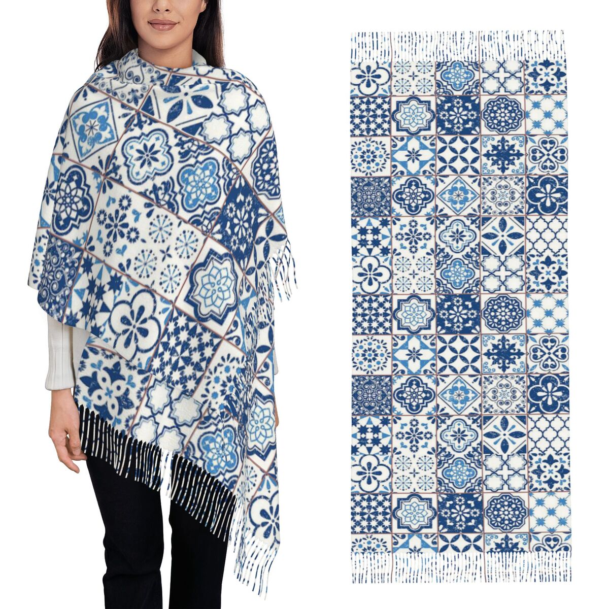 Blue Portuguese Tile Portugal  - Women'S Fashion Portugal ulasan dan harga