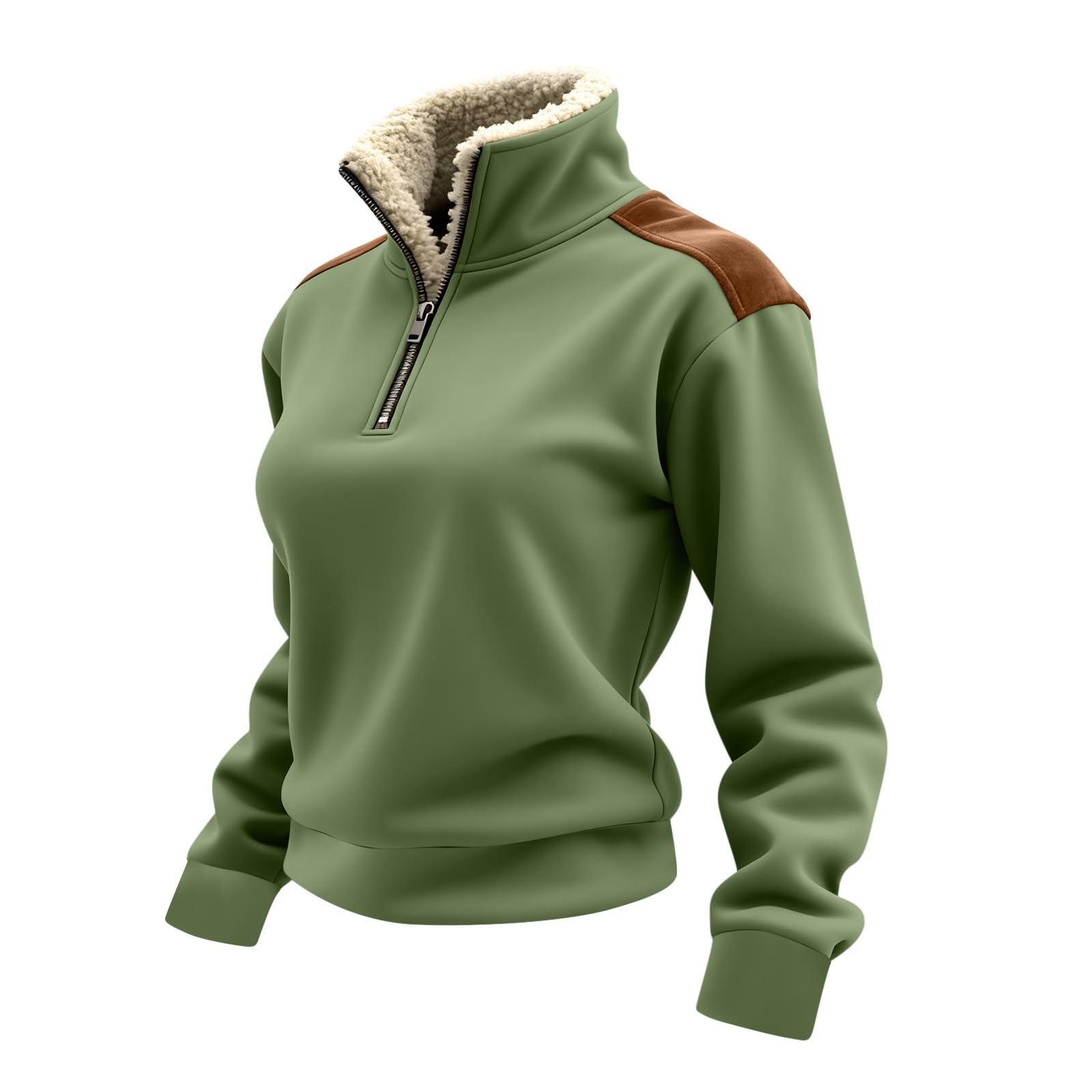 Long Sleeve Tops Women'S Tops  - Women'S Fashion Quarter Zip ulasan dan harga