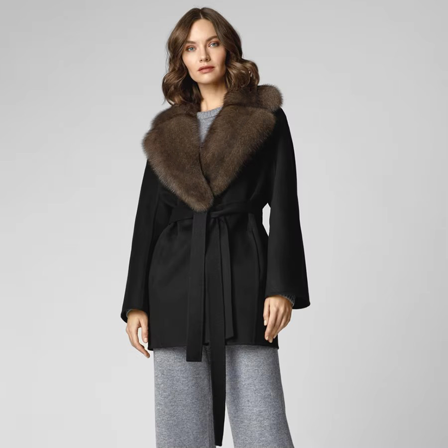 Natural Section Fox Fur Coat W - Women'S Fashion Bomber Jacket ulasan dan harga