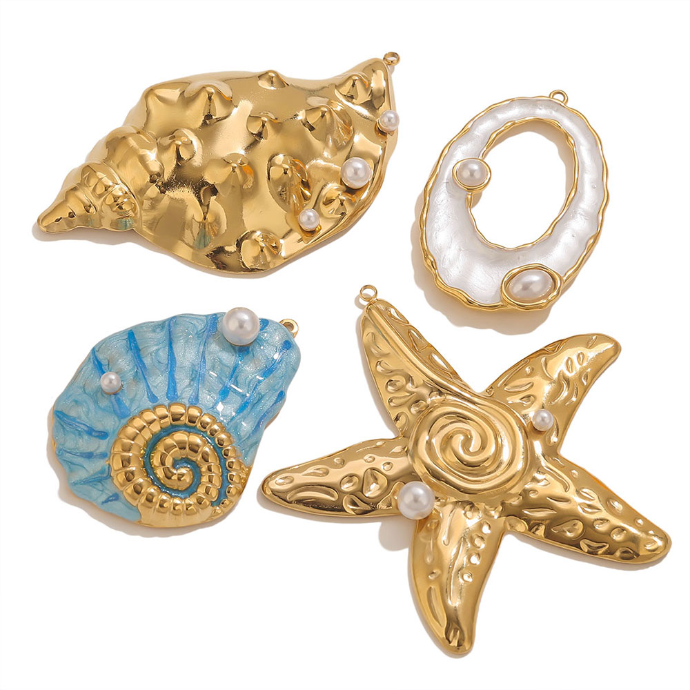 1pcs Large Conch Starfish Shel - Women'S Fashion Earrings ulasan dan harga
