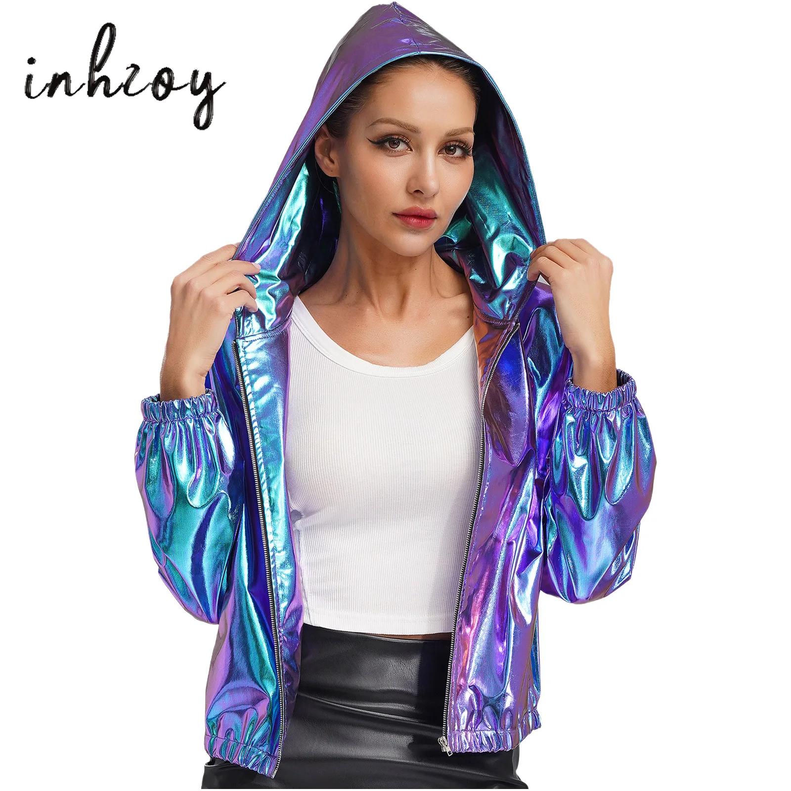 Women Holographic Bomber Jacke - Women'S Fashion Bomber Jacket ulasan dan harga