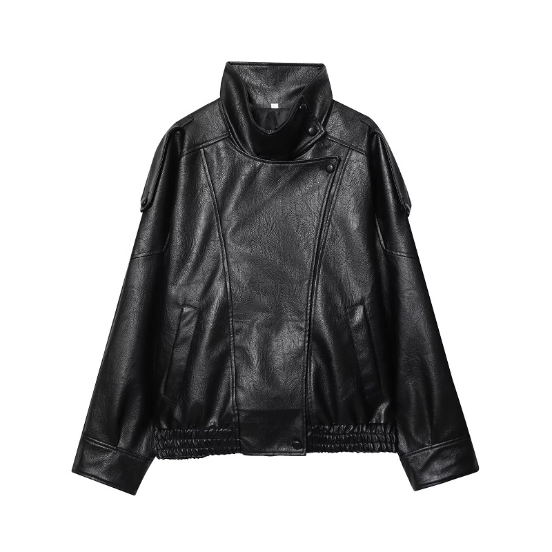 MUJER Faux Leather Women's Jac - Women'S Fashion Bomber Jacket ulasan dan harga