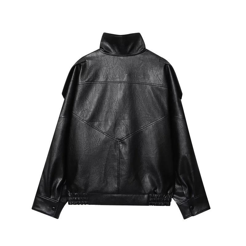 MUJER Faux Leather Women's Jac - Women'S Fashion Bomber Jacket ulasan dan harga
